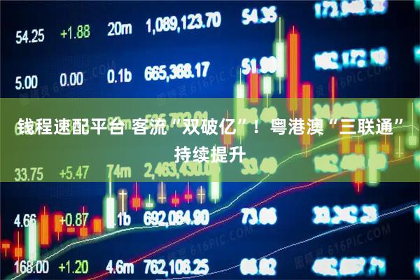 钱程速配平台 客流“双破亿”！粤港澳“三联通”持续提升