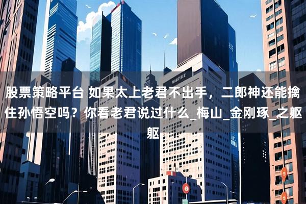 股票策略平台 如果太上老君不出手，二郎神还能擒住孙悟空吗？你看老君说过什么_梅山_金刚琢_之躯